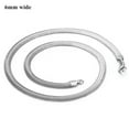 thumbnail image 4 of 3/4/5/6/8mm New Fashion 316L Stainless Steel Flat Snake Chain Necklace Women Men, 4 of 8