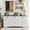 White Gray-M, variant on Kitchen Storage Cabinet, 30" Sideboard Buffet Cabinet Sideboard Buffet Cabinet with Adjustable Shelf and Large Drawer, Freestanding Cabinet for Kitchen, Living Room, Entryway, White & Retro