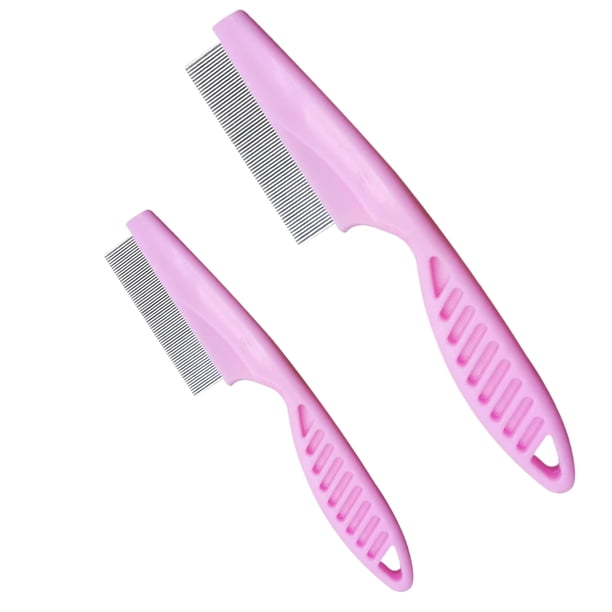 Peine Eliminador Pulgas Y Garrapatas Removedor Pelo para Herramienta Limpieza Acero Inoxidable 2 Uds.