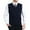 Navy, variant on uikmnh Vests for Men Men's Fashion Casual Jacquard V-Neck Plaid Pattern Sleeveless Sweater Vest with Bottomed Hem Design Size:L