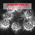 thumbnail image 2 of 1,2 m 10 LED corazón cadena de luces de hadas para dormitorio césped paisaje jardín hogar vacaciones blanco frío, 2 of 8