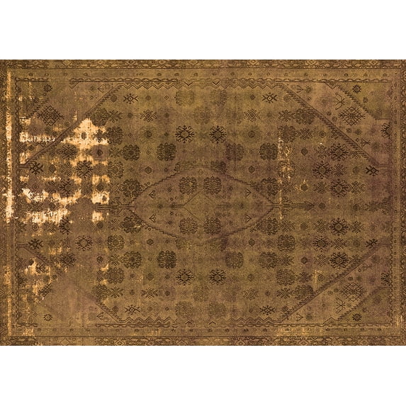 Ahgly Company Indoor Rectangle Persian Orange Bohemian Area Rugs, 2' x 5'