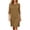 X111 Khaki, variant on Bysome Women Dress Solid Color 3/4 Sleeve Crew Neck Loose Fit Dresses Summer Cozy Soft Women Dresses Size L Black