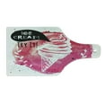thumbnail image 2 of Ice Cream Cutting Board, Yummy with Try It Words Paintbrush Watercolor Art Illustration, Decorative Tempered Glass Cutting and Serving Board, Wine Bottle Shape, Pink Black White, by Ambesonne, 2 of 3