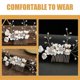 thumbnail image 3 of Rhinestone Hair Comb White Metal Wedding Hair Clip for Women Versatile Styling for Decor, 3 of 4