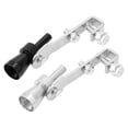 thumbnail image 6 of 2pcs S Size Aluminum Alloy Universal Turbo Sound Exhaust Muffler Pipe Whistle Roar Maker for Car Black Silver Tone, 6 of 6