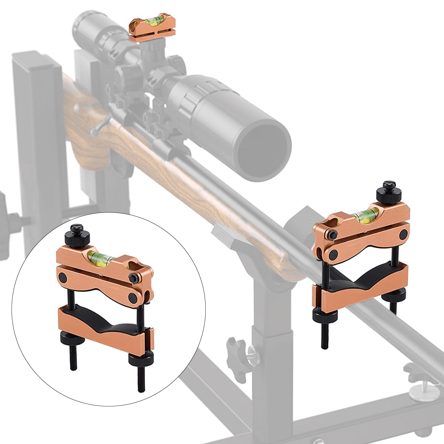 AimStar Reticle Leveling System Firearm Scope Level Tool Kit 2 pc Precision Bubble Levels for