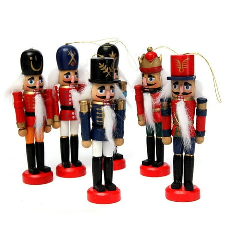 6pcs 5 12cm wooden nutcracker soldier handcraft walnut puppet kids children toys home decor - Wooden Toy Soldiers Christmas Decorations 6pcs 5 12cm wooden nutcracker soldier handcraft walnut puppet kids children toys home decor - Wooden Toy Soldiers Christmas Decorations