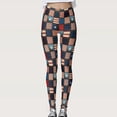 thumbnail image 2 of Pantalones deportivos de cintura elástica con estampado de bandera estadounidense, ajustados, informales, para mujer Pompotops ulkah939478, 2 of 8