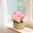 thumbnail image 4 of Maceta de flores artificiales con huevos de Pascua y vegetación para la decoración de la mesa de la oficina en casa de primavera y verano, 4 of 8