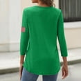 thumbnail image 3 of Women's T-Shirts America 250 Patriotic Flag Print Crew Neck 3/4 Sleeve 1776–2026 Anniversary Top, 3 of 4