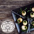 thumbnail image 3 of NUNADERNU 2 Pcs Assiette à Escargots Assiette à Escargots Assiette à Escargots en Acier Inoxydable Assiette à Escargots 12 Trous Plat à Escargots, 3 of 5