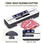 Food Vacuum Sealer Machine,7 Vacuum Modes with Build-in Cutter Digital Countdown Timer,External Suction Nozzle For Zipper Bags,Vacuum Boxes,Mason Jars