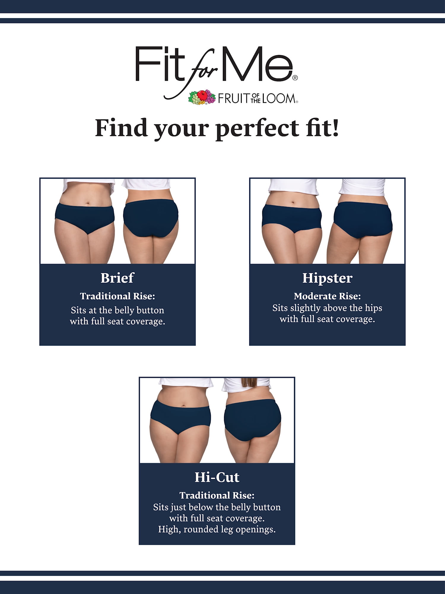 Women's Plus Fit for Me® Heather Brief Panty, Assorted 10 Pack