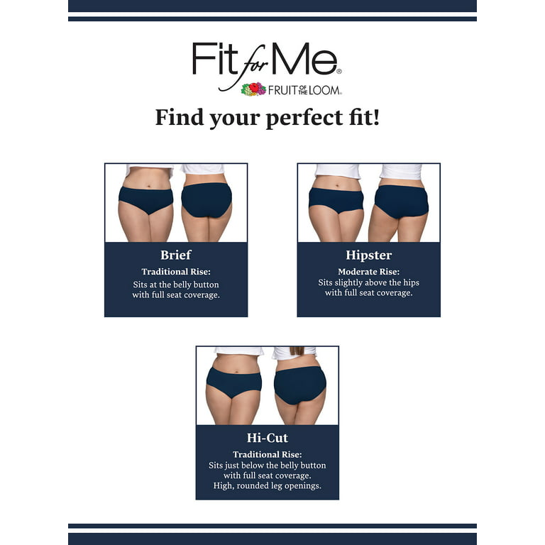  Fruit of the Loom Women's Plus Size Fit for Me 5 Pack Cotton  Panties, Assorted, 2X-Large (9) : Clothing, Shoes & Jewelry