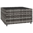 thumbnail image 3 of vidaXL 3 Piece Garden Lounge Set with Cushions Grey Poly Rattan, 3 of 5
