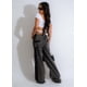 thumbnail image 2 of Pantalones vaqueros de retazos para mujer, pantalón de cintura alta, ajustado, cómodo, informal, pierna ancha, recto, verano, 2024, 2 of 5