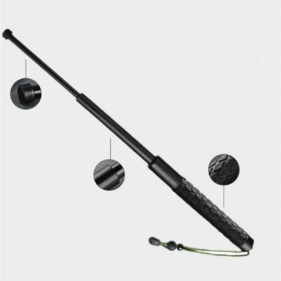 Retractable Lightweight Protection Pole, High Carbon Outdoor Sporting Goods, Portable Retractable Pole with Non- Handle for Participating in Outdoor Activities (24.8 inches)