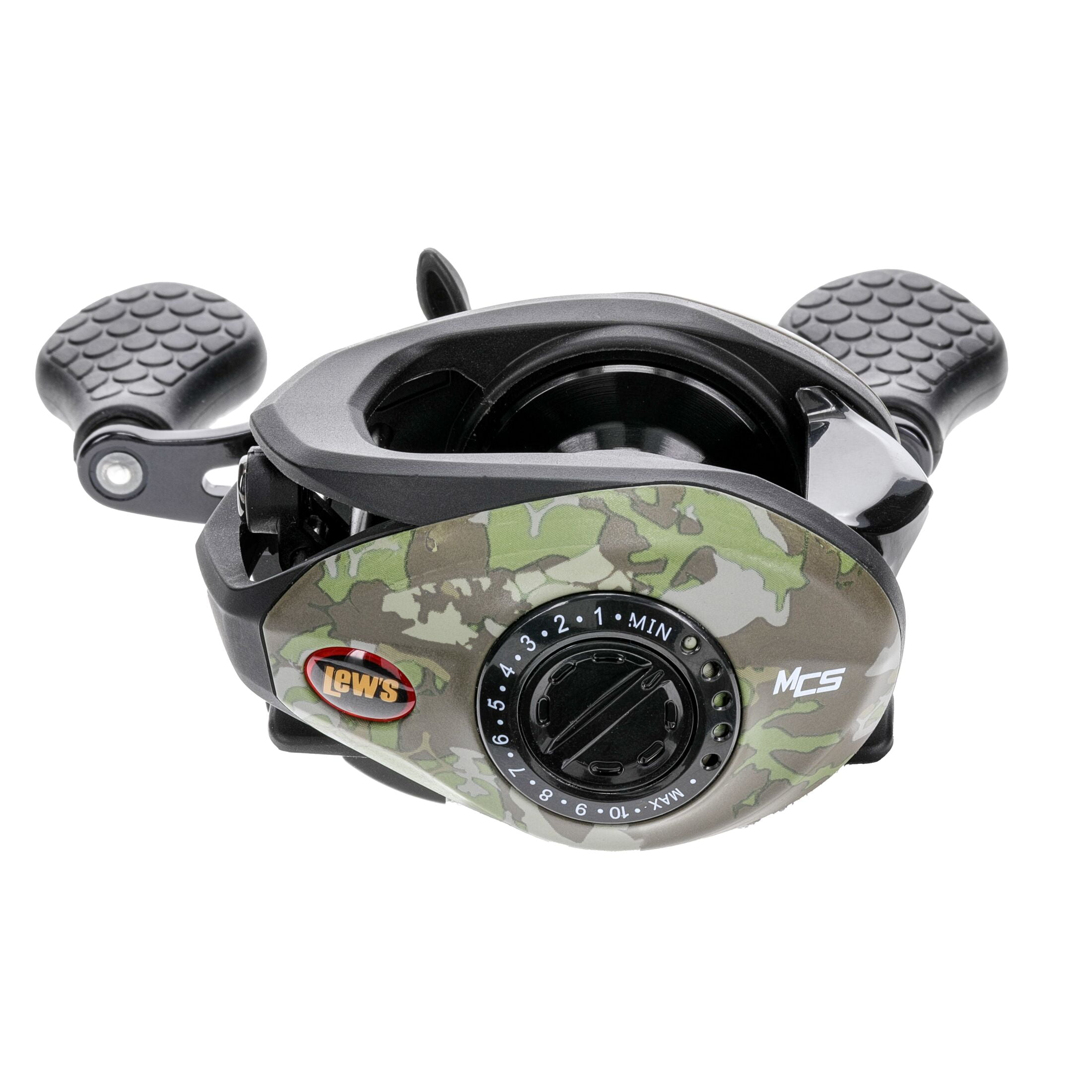 Lew's American Hero Baitcast Fishing Reel, Right-Hand Retrieve, Camo (Clam Package)