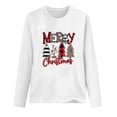 thumbnail image 4 of Christmas GiftsGATXVG Women's Merry Christmas Shirts Funny Leopard Plaid Tree Graphic Cute Long Sleeve Crewneck Tees Tops, 4 of 5