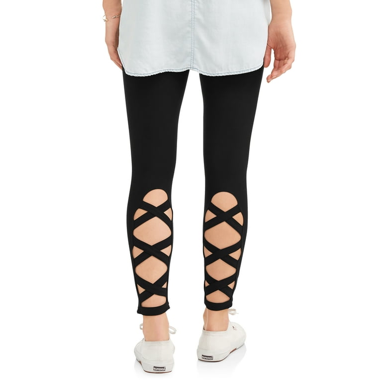 Lattice top back leggings
