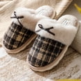 thumbnail image 3 of Zapatillas de algodón para mujer, pantuflas peludas cálidas para el hogar, para uso exterior, antideslizantes, para interiores, medio deslizamiento, invierno, 2024, 3 of 5