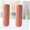 thumbnail image 4 of ORDDIART 2Pcs Toothpaste Plastic Box with Screw Seal Portable Toothbrush Brush Container Red, 4 of 7