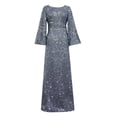 thumbnail image 7 of Dresses for Women Boho Skirts for Women Stunning Women's Evening Dress Elegant Formal Dress V Neck Design Flared Sleeves Bodycon Sequin Detail for and Wedding Guests, 7 of 7