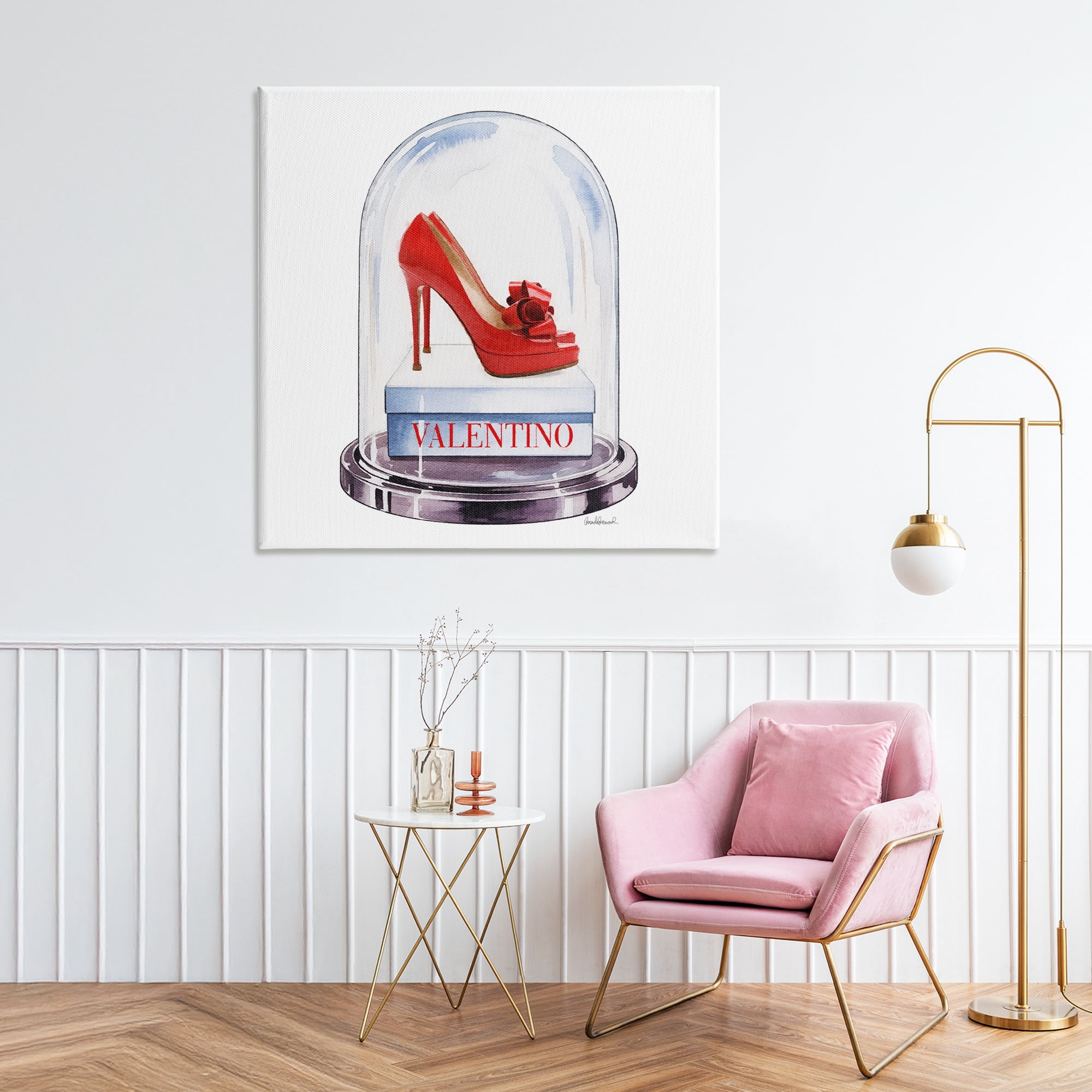 Stupell Industries Red Heels in Bell Jar Canvas Wall Art, design by Amanda Greenwood