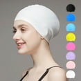 thumbnail image 2 of Silicone Swim Cap,Classic Unisex,Adult & Kids,Comfortable Durable Non-Slip Elastic Waterproof Swimming Hat,for Long & Short Hair, 2 of 9