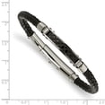 thumbnail image 3 of White Stainless Steel bracelet Cord, Leather & Rubber Black, 3 of 3