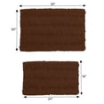 thumbnail image 2 of Zebrux Non Slip Thick Shaggy Chenille Bathroom Rugs, Bath Mats for Bathroom Extra Soft and Absorbent - Striped Bath Rugs Set for Indoor/Kitchen (20 x 32'' + 16 x 24'' , Brown), 2 of 5