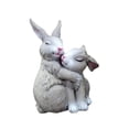 thumbnail image 2 of veasfak Garden Bunny Statue Animal Sculpture Decorative Spring Decoration Rabbit Figurine for Living Room Windowsill Porch Lawn Patio Gray, 2 of 9