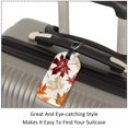 thumbnail image 3 of Square 2Pack PU Leather Thanksgiving Leaves Cruise Luggage Tag with Privacy Cover and Name ID Tag for Travel Handbags Backpacks Luggage Tags, 3 of 6