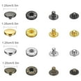 thumbnail image 4 of ZheElen 120 Pcs/set Leather Snap Fasteners Kit Clothes Jackets Jeans Metal Button Snaps Press Studs, 4 of 9