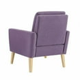 thumbnail image 4 of Dazone 2 Pieces Modern Accent Fabric Chair Single Sofa Comfy Upholstered Armchair Living Room Purple, 4 of 7