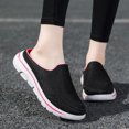 thumbnail image 1 of Mujer Mule Zuecos Zapatillas sin cordones Zapatos para caminar con soporte para el arco Interior (Negro 38), 1 of 6