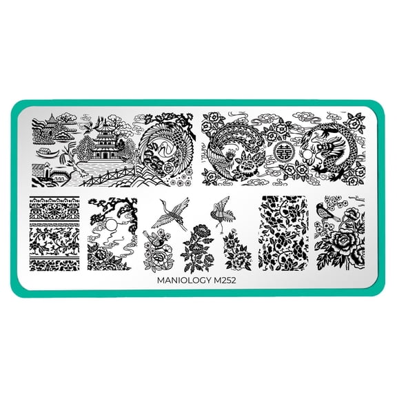 Maniology Porcelain (m252) Stainless Steel Nail Stamping Plate for Unisex