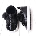 thumbnail image 6 of Quealent Baby Boys Girls High Top Sneakers Soft Soles Anti Skid Ankle Shoes Toddler Prewalker First Walking Crib Shoes Black for Size 4, 6 of 8