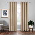 thumbnail image 4 of Blackout Curtains 96 Inch Length 2 Panels Set, Thermal Insulated Long Curtains& Drapes 2 Burg, Room Darkening Grommet Curtains for Living Room Bedroom Window (W52 x L96 Inch, Beige), 4 of 6
