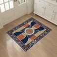 thumbnail image 3 of ODIKA 3'x5' Washable Area Rug Round Basketball Theme Free Throw Lines Football Blanket Center for Hallway, Laundry Room, Non-Slip, Flatweave, Easy Care, 3 of 7
