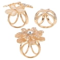 thumbnail image 1 of Shisuyan 3pcs Rhinestone Scarf Rings Women Scarf Clips Shawl Buckles Scarf Clasps Clothes Decorations, 1 of 9