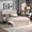 Light Pink, variant on iNSPIRE Q Sloan Queen Velvet Platform Bed with Storage, Beige