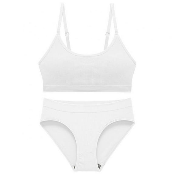 Matching Sport Bra and Panty Sets for Women, Comfortable Seamless Tank Top Push Up Bra and High Waist Underwear Set