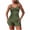 Army Green, variant on Women's Bikini Swimsuit V Neck High Waisted Textured Cutout Push Up Underwire Support Cheeky Beach Bathing Suit Tummy Control