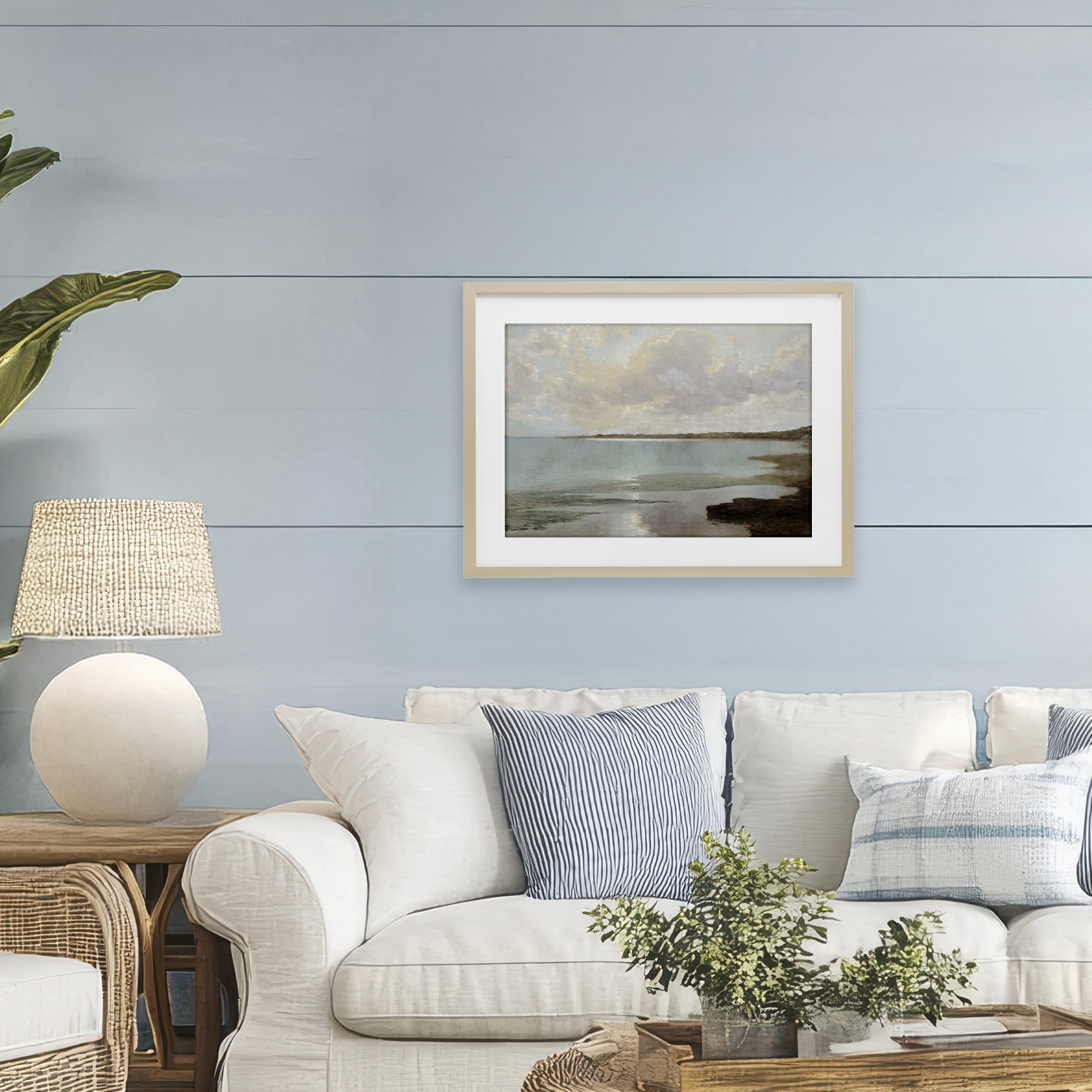 Stupell Industries At The Shore Horizon Birch Framed Print Under Glass, design by Christy McKee