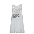 thumbnail image 1 of Thread Tank First I Drink The Coffee Then I Do The Things Women's Sleeveless Flowy Racerback Tank Top Sport Grey Large, 1 of 5