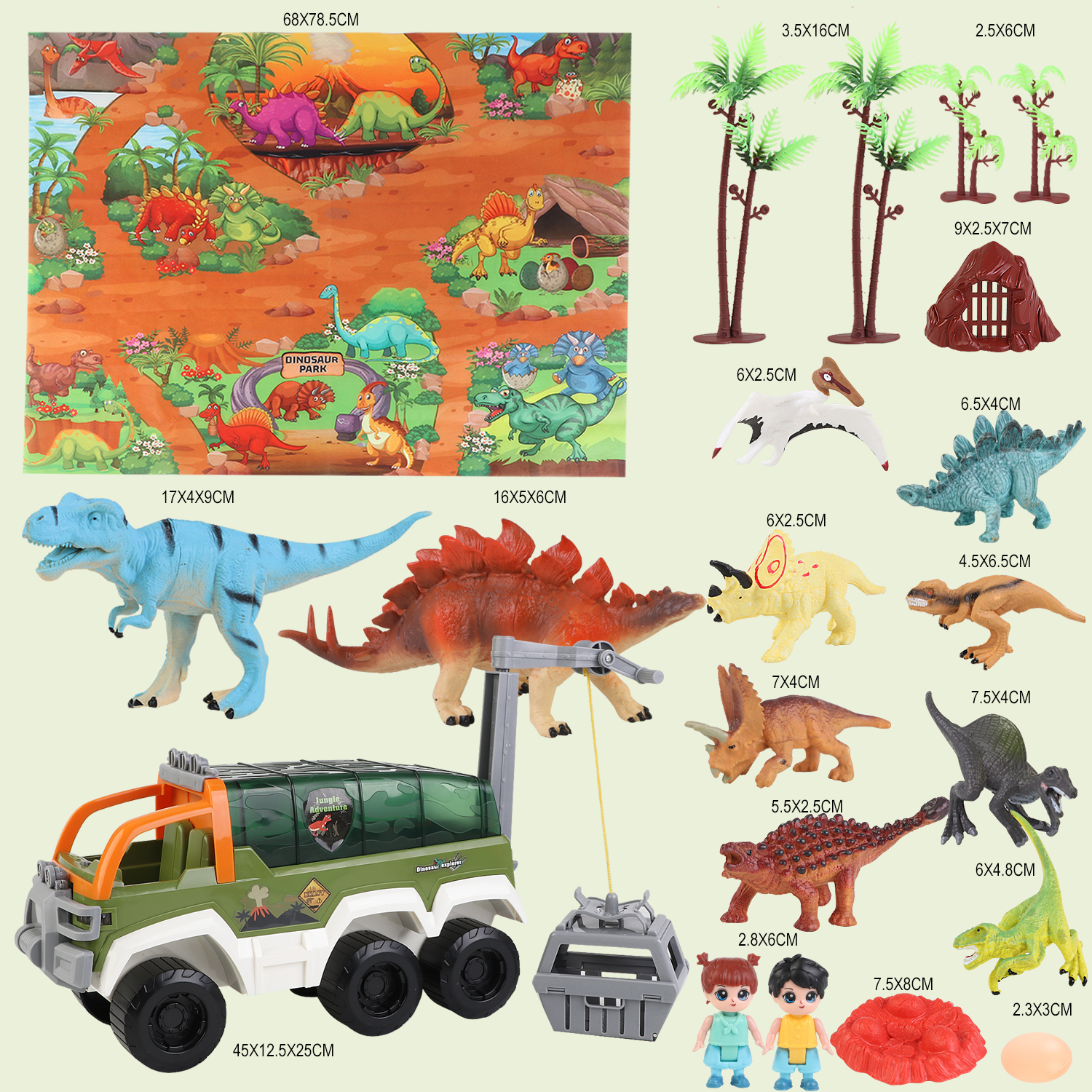 Dinosaur Car Truck Toys for Boys 3-6 Years with Music and Growl Preschool Toys Toddler Gifts for 3-6 Years Kids - image 5 of 10