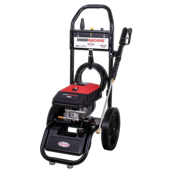 Hidrolavadora eléctrica Simpson Cleaning de 2300 PSI, 1.2 GPM para uso residencial, manguera flexible de 25 pies, máquina limpia, 49 estados (61016)