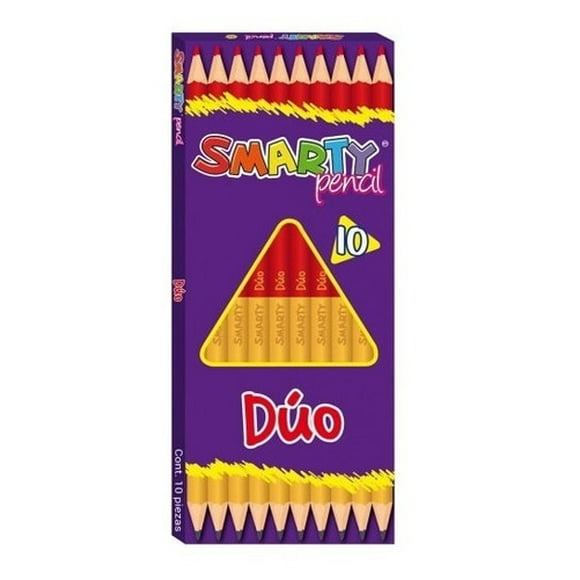 Lápiz Dúo Triangular Cja C/10 Pzas Smarty AleJaz
